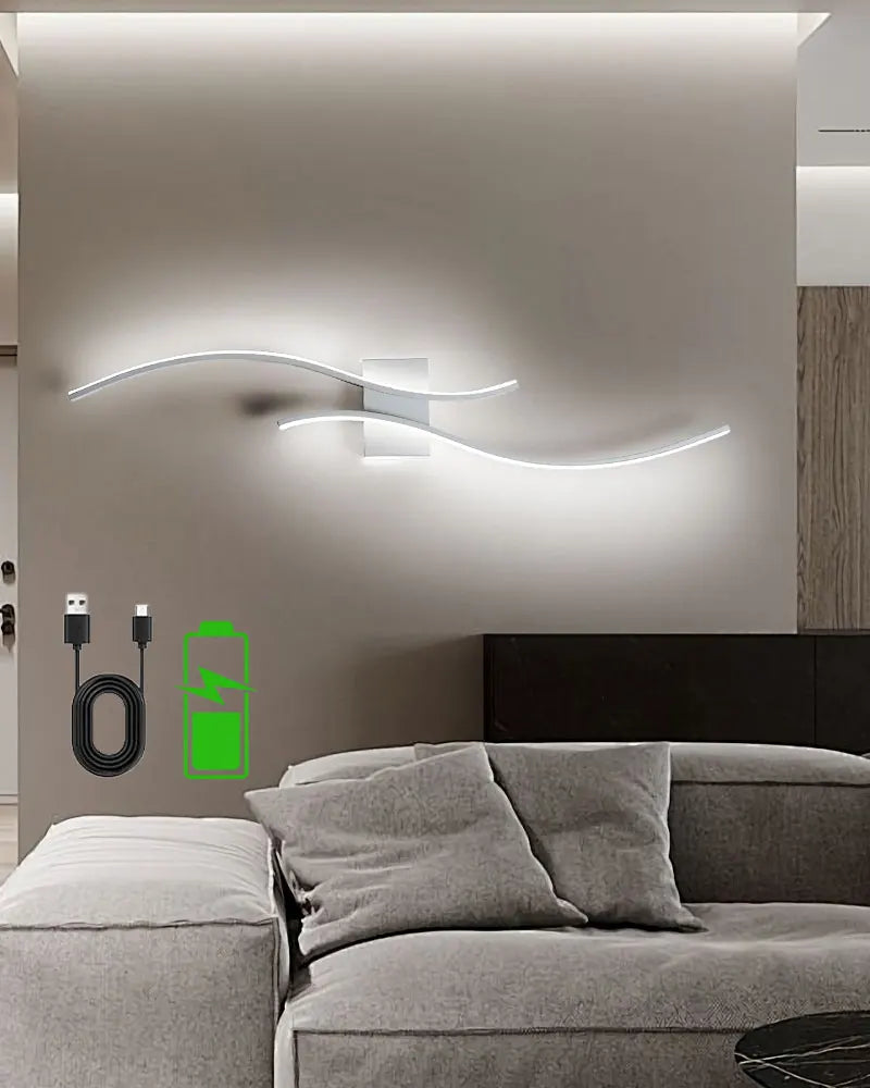 Elegant Designer Wireless Rechargeable Wall Sconce