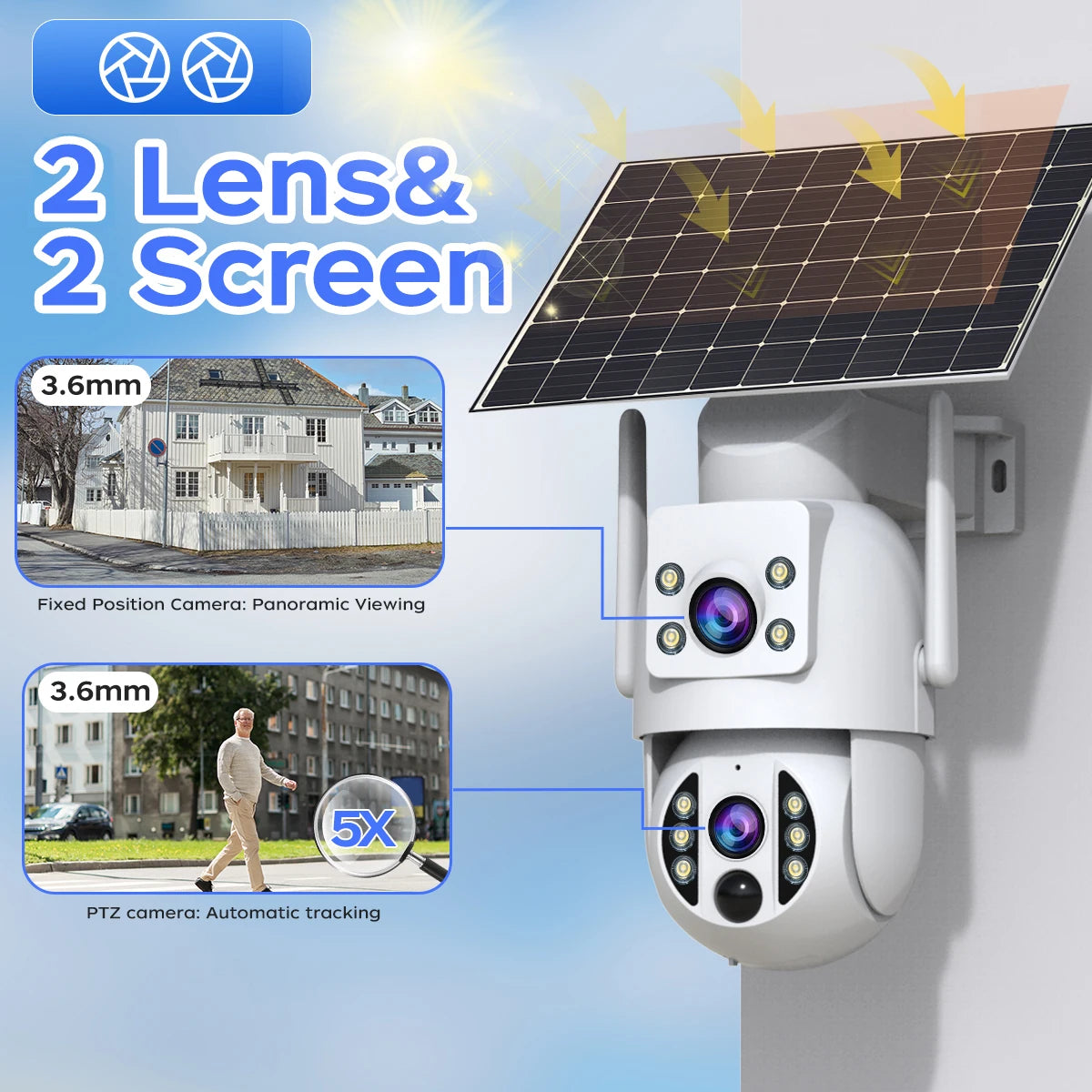 Smart 4K Ultra-HD Solar-Powered Wireless Security Camera