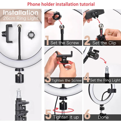 Stylish Fully Adjustable Selfie Ring Light