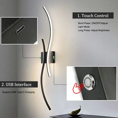 Elegant Designer Wireless Rechargeable Wall Sconce