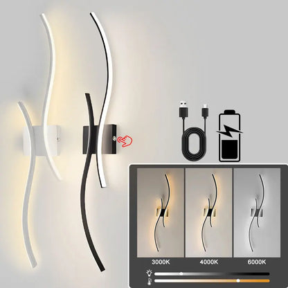 Elegant Designer Wireless Rechargeable Wall Sconce