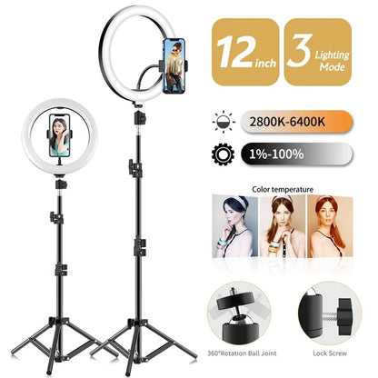 Stylish Fully Adjustable Selfie Ring Light