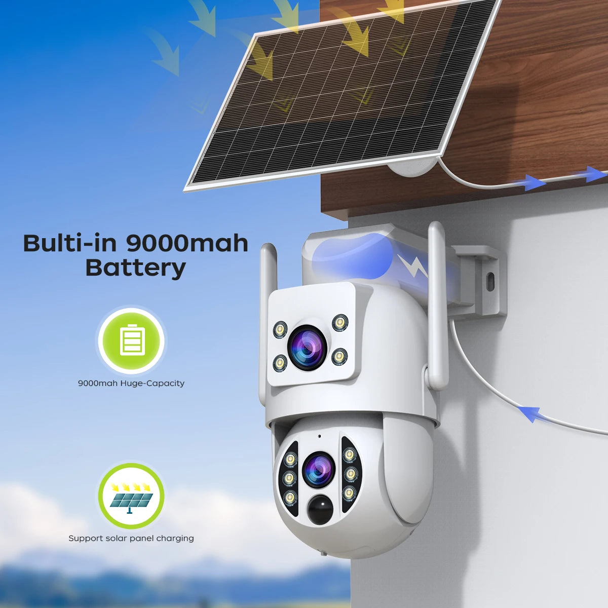 Smart 4K Ultra-HD Solar-Powered Wireless Security Camera