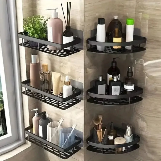 Premium Modern Matte Black Bathroom Shelves
