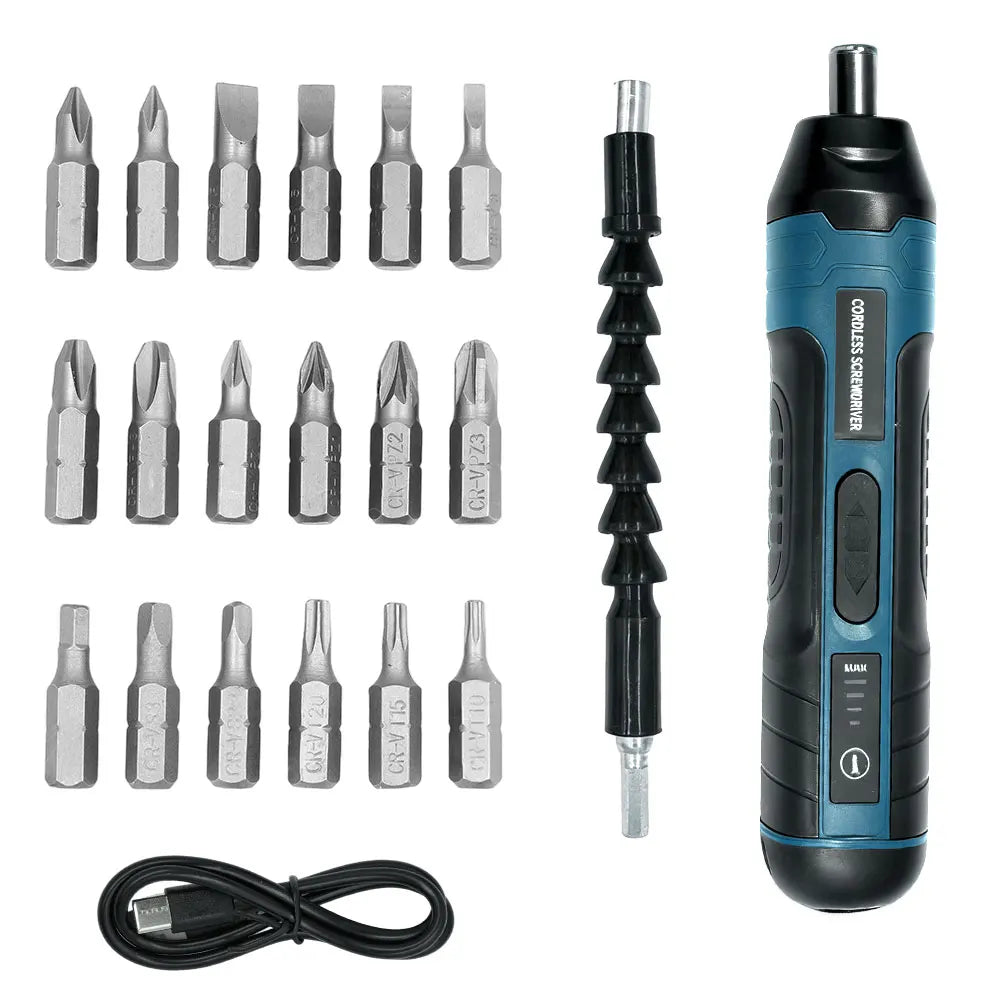 Premium Ergonomic Rechargeable Cordless Electric Screwdriver Set